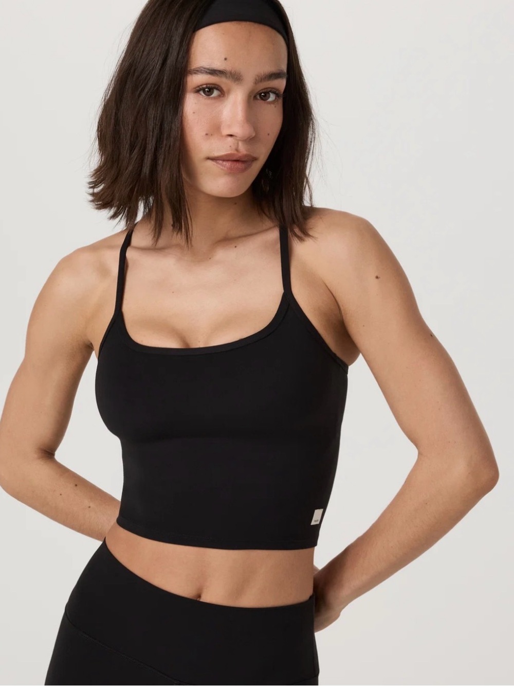 Vuori Rib Crop Tank Black XL